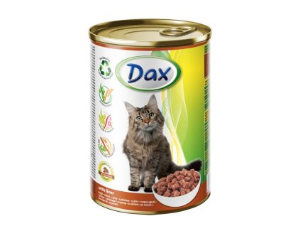 Konzerva kočka Dax 415g játra