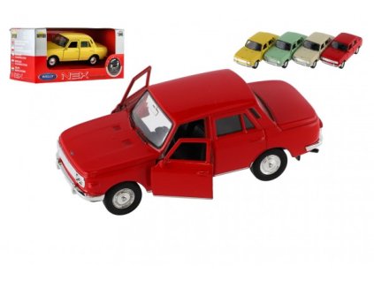 Auto Welly Wartburg 353 kovplast 12cm 4 barvy na volný chod