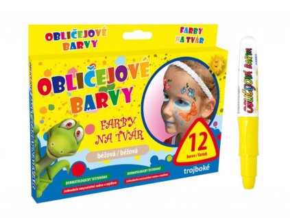 Barvy na obličej 1ks žlutá