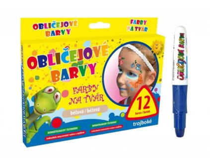 Barvy na obličej 1ks modrá