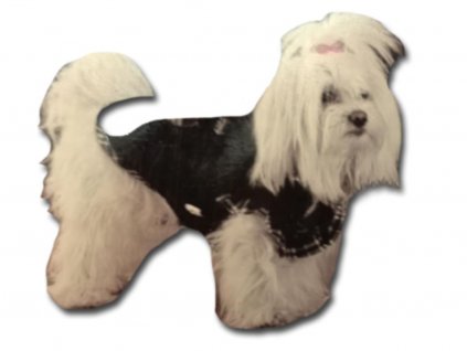 Obleček pro psa Mikina černo-bílá s kapsičkou 25cm