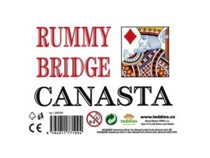 Sada hrací karty Poker Canasta a kostky