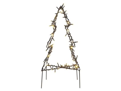 LED vánoční stromek kovový, 50 cm, venkovní i vnitřní, teplá bílá DCZW056