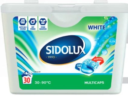 Tablety na praní SIDOLUX MULTICAPS WHITE 30ks