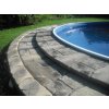 Imitace dřeva Bazénový lem oblý