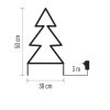 LED vánoční stromek kovový, 50 cm, venkovní i vnitřní, teplá bílá DCZW054