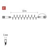 LED spojovací vánoční řetěz, 10 m, venkovní i vnitřní, studená bílá D1AC0310