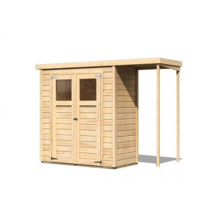 dřevěný domek KARIBU DEVIN (23486) natur