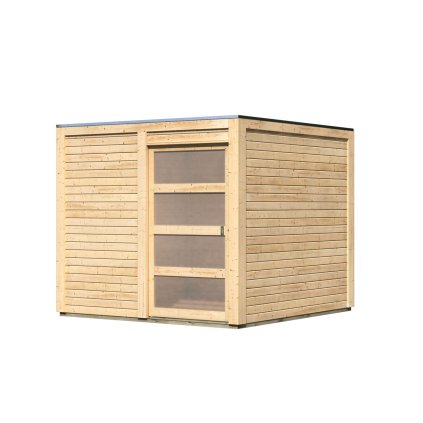 dřevěný domek KARIBU QUBIC 2 (88527) natur