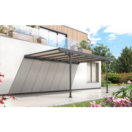 kovový přístřešek / carport TRIGANO JARDIN MISTRAL WALL