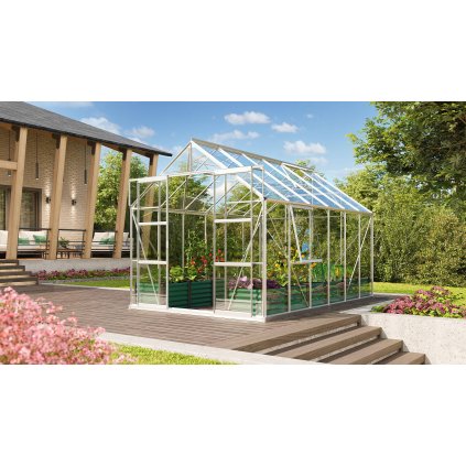 skleník VITAVIA URANUS 9900 čiré sklo 3 mm stříbrný