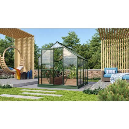 skleník VITAVIA VENUS 5000 čiré sklo 3 mm zelený