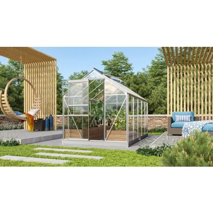skleník VITAVIA VENUS 6200 čiré sklo 3 mm stříbrný