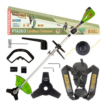 Aku křovinořez Procraft PTA20/2 bez akumulátoru a nabíječky | PTA20/2