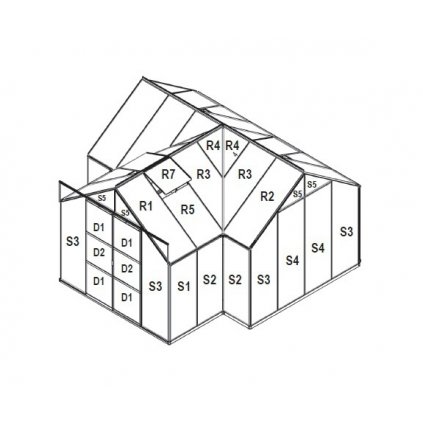 náhradní prosklení pro skleník VITAVIA SIRIUS PC 4 mm LG3048