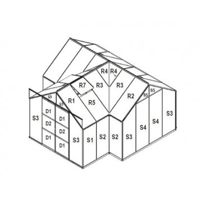 náhradní prosklení pro skleník VITAVIA SIRIUS PC 6 mm LG3049