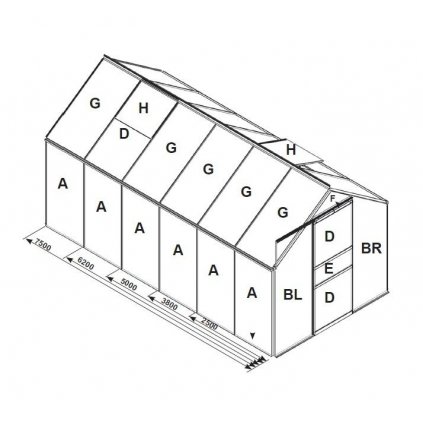 náhradní prosklení pro skleník VITAVIA VENUS 2500 PC 6 mm LG3059