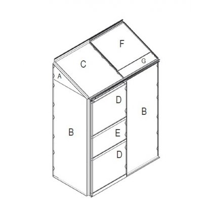 náhradní prosklení pro skleník VITAVIA IDA 900 PC 4 mm LG3075