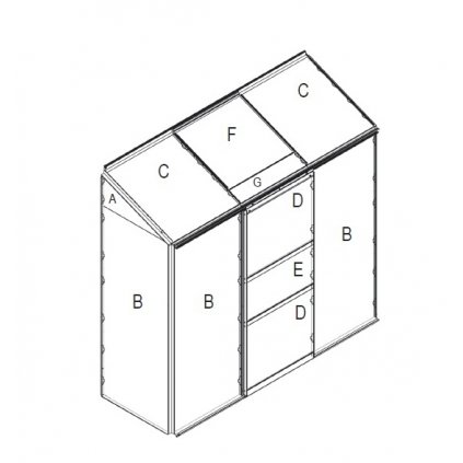 náhradní prosklení pro skleník VITAVIA IDA 1300 PC 6 mm LG3078