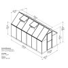 Palram Greenhouses Mythos 6x12 Drawing ISOview
