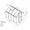 Palram Greenhouses Mythos 6x8 Drawing ISOview