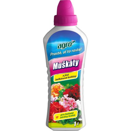 Organo-minerální kapalné hnojivo pro muškáty 1l, Agro