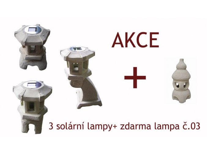 Solárne lampy 3ks + LAMPA ZADARMO