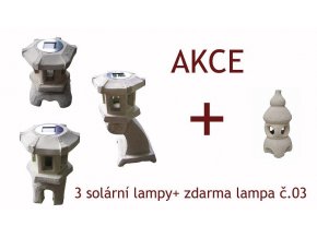 Solárne lampy 3ks + LAMPA ZADARMO