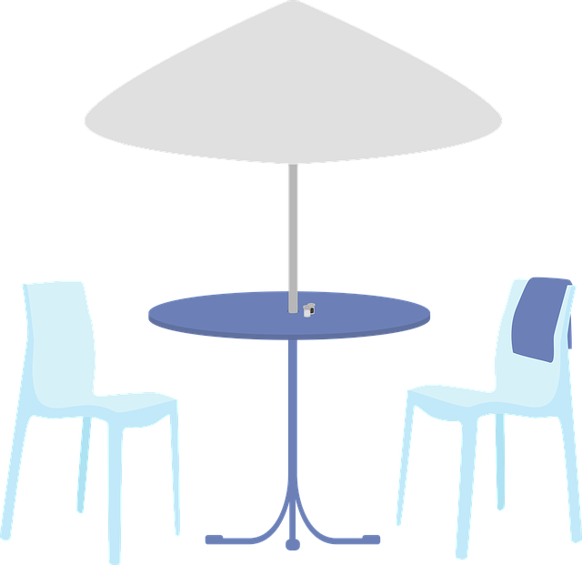 Modrá barva na zahradě je moderní