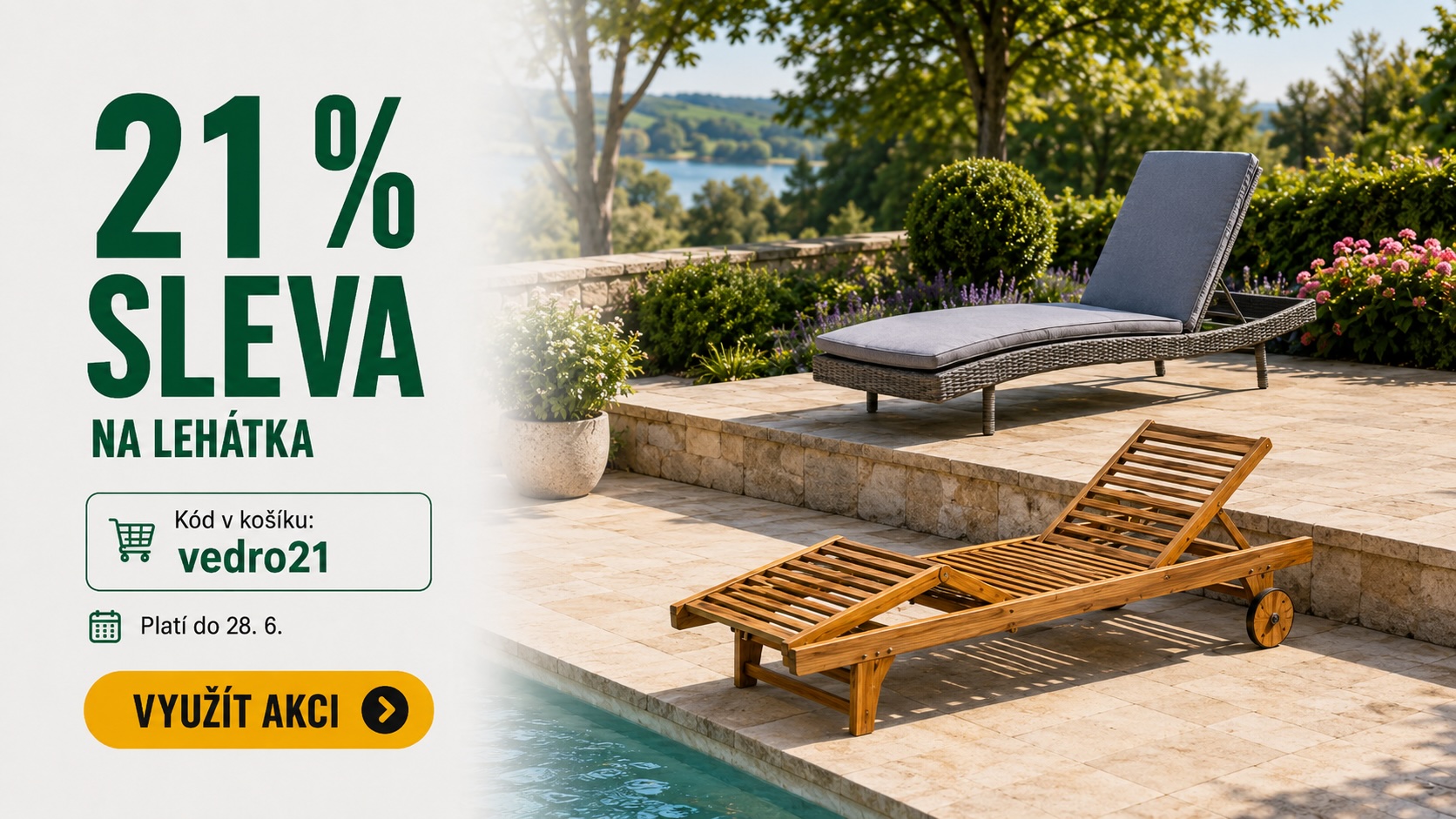 sleva 21 % na lehátka