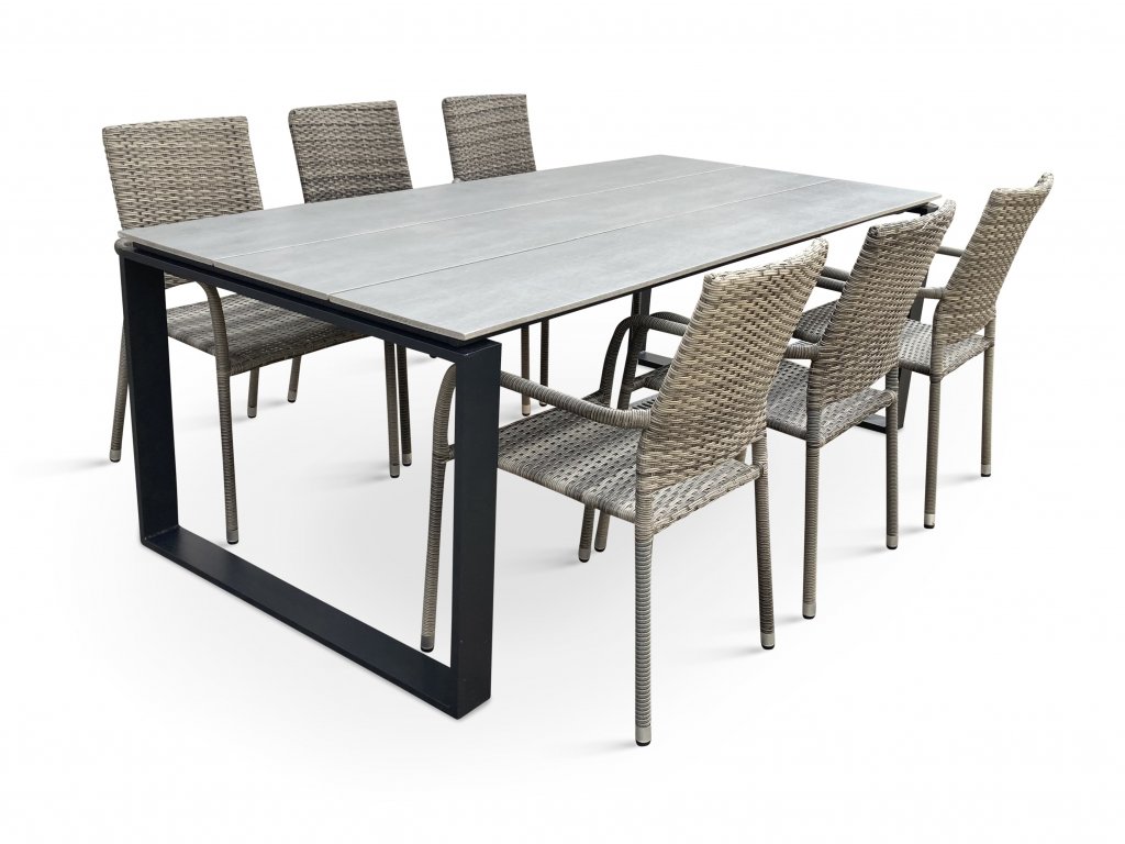 Zahradní jídelní set stůl Strong + 6x židle PARISka (3)