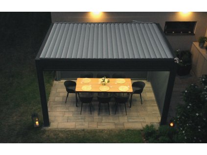 Bioklimatická pergola Noela antracit PREMIUM 3x4 m (6)