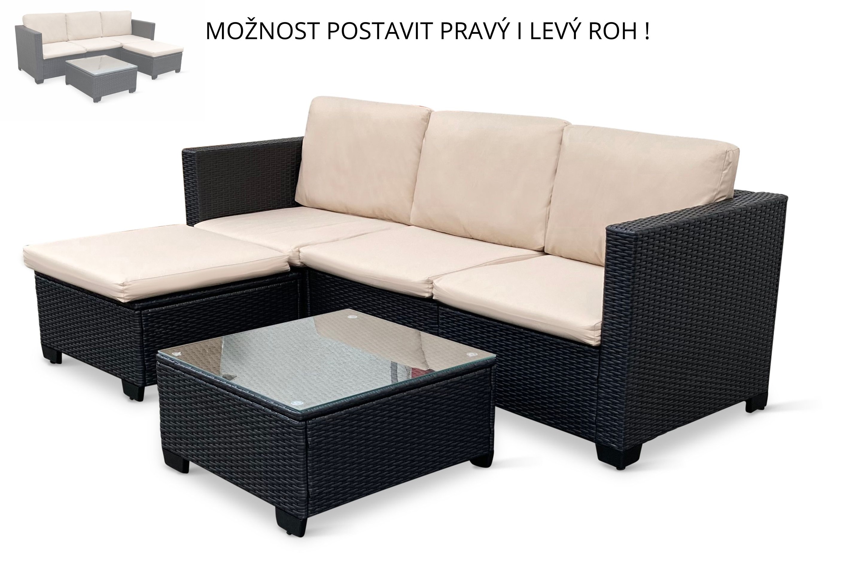 Nábytek Texim Zahradní rohová sedačka Amy