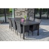 Nábytek na zahradu ratan stůl VIKING XL + 6x křeslo BALI F