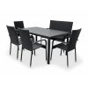 Zahradní set ratan stůl Viking L + 4x židle a 1x lavice PARIS (2)