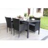Set Viking L + 2x černé křeslo BALI antracit + 1x Bali ratan lavice D