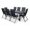 Zahradní nábytek z kovu stůl Viking XL + 8x židle Pia (2)