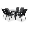 Zahradní jídelní set Klaudie černý + 6x židle RAMADA (2)