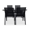 Zahradní jídelní set Klaudie černý + 4x židle RAMADA (3)