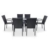 Zahradní jídelní set Klaudie transparentní + 6x židle PARIS KD (2)