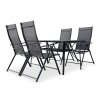 Zahradní jídelní set Klaudie transparentní + 4x židle Pia polohovací (4)