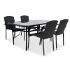 Zahradní jídelní set Klaudie černý + 4x židle ROMA (4)