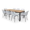 Zahradní jídelní sestava MILANO + 8x křeslo GABY šedé (4)