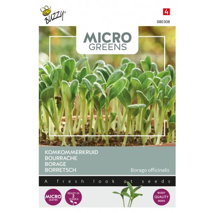 Brutnák lékařský - semena na klíčky Microgreens  Semena Buzzy ®