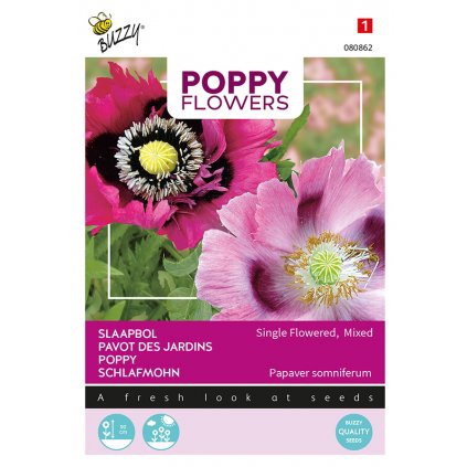 Mák setý - Papaver Flowers - 1 gram  Semena Buzzy ®