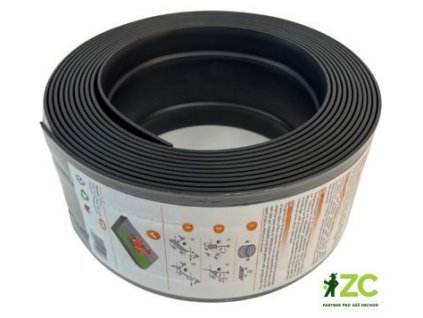 Obrubník zahradní skrytý 8 m 12 cm černý