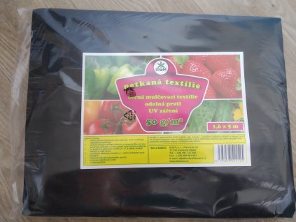 Biom netkaná textilie - černá 50 g 1,6x5 m