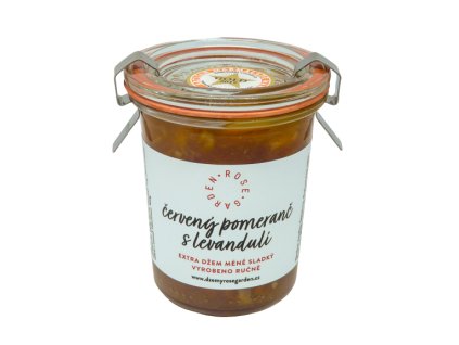 7028 1 dzem rose garden cerveny pomeranc s levanduli 160 g