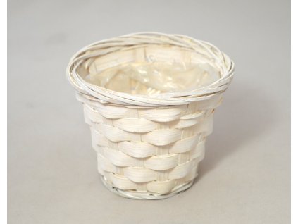 16878 obal bambus 12 cm bily