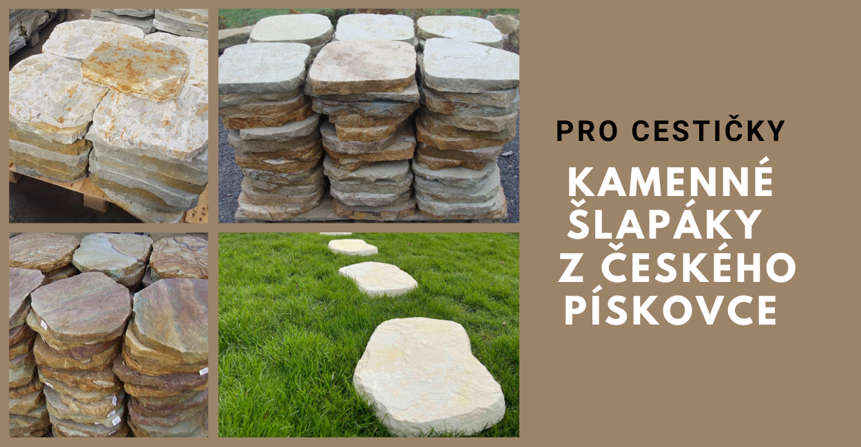 pískovcové šlapáky do trávy